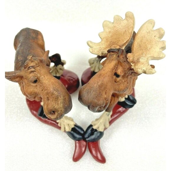 Big Sky Carvers Phyllis Driscoll Romeo Juliet Moose Resin Cake Topper Figurines - Picture 2 of 12